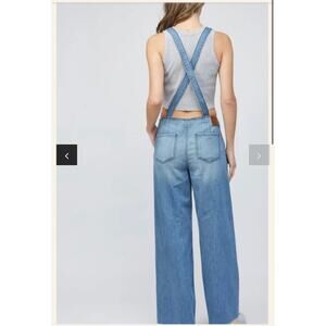 Hidden Los Angeles Wide Leg Denim Overalls Adjustable Straps Women’s size M